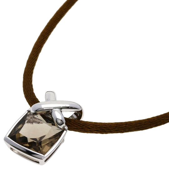 Chaumet Necklace K18WG Silver Lian Quartz Women Used Authentic