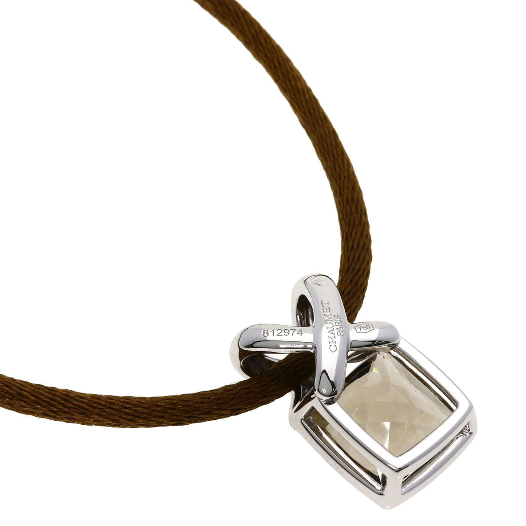 Chaumet Necklace K18WG Silver Lian Quartz Women Used Authentic