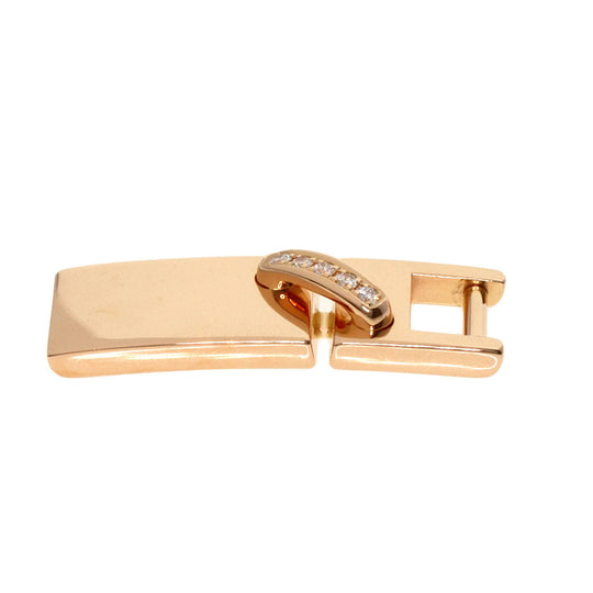 Chaumet Pendant top 18K Pink Gold gold Lien Cross Stitch Diamond Cord