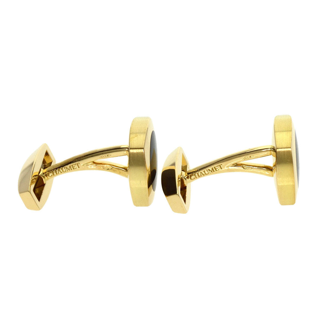 Chaumet cuffs 18K Yellow Gold gold onyx mens Used Authentic