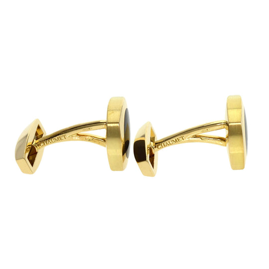 Chaumet cuffs 18K Yellow Gold gold onyx mens Used Authentic