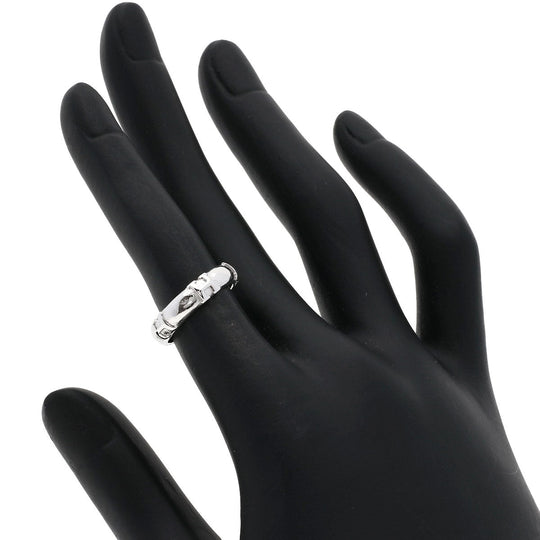 HERMES Ring K18WG Silver Fidelite # 47 Women Used Authentic