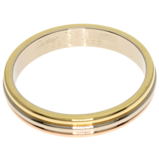 CARTIER Ring K18YG , K18WG , K18PG gold Three Color #63 Women Used Authentic
