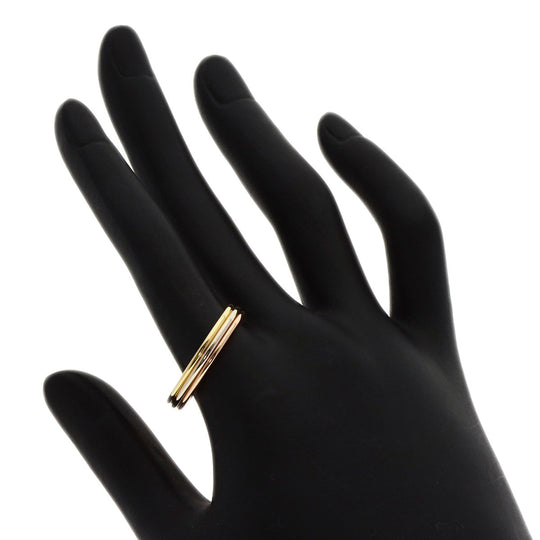 CARTIER Ring K18YG , K18WG , K18PG gold Three Color #63 Women Used Authentic