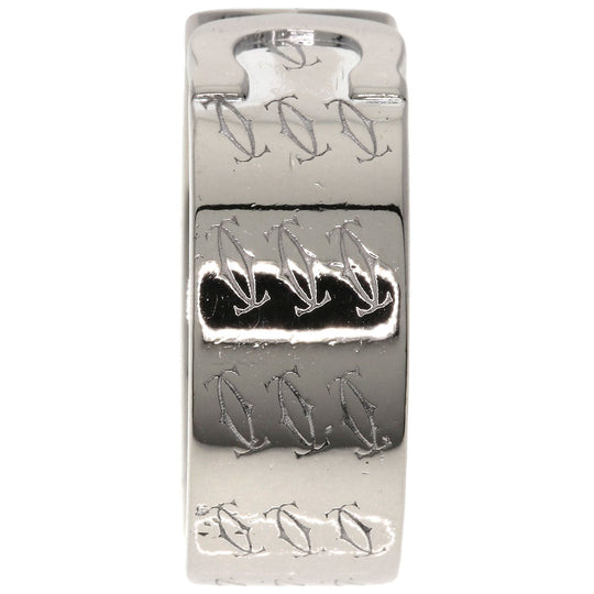 CARTIER Ring K18WG Silver 2C ring # 55 Women Used Authentic