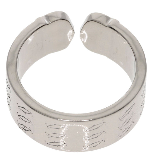 CARTIER Ring K18WG Silver 2C ring # 55 Women Used Authentic