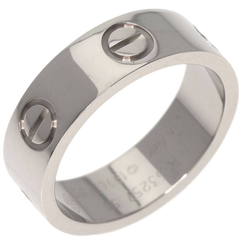 CARTIER Ring K18WG Silver Love Ring #50