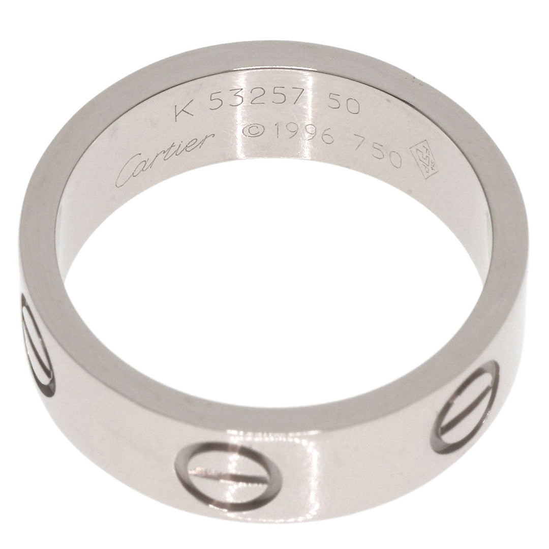 CARTIER Ring K18WG Silver Love Ring #50
