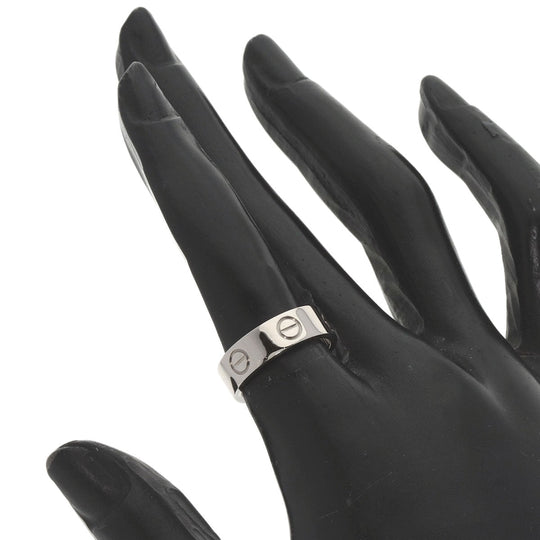 CARTIER Ring K18WG Silver Love Ring #50