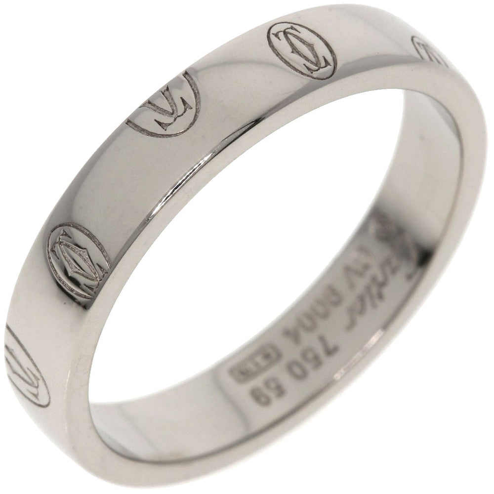 CARTIER Ring K18WG Silver Happy birthday # 59 unisex(Unisex) Used Authentic
