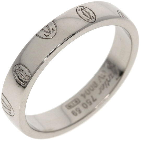 CARTIER Ring K18WG Silver Happy birthday # 59 unisex(Unisex) Used Authentic