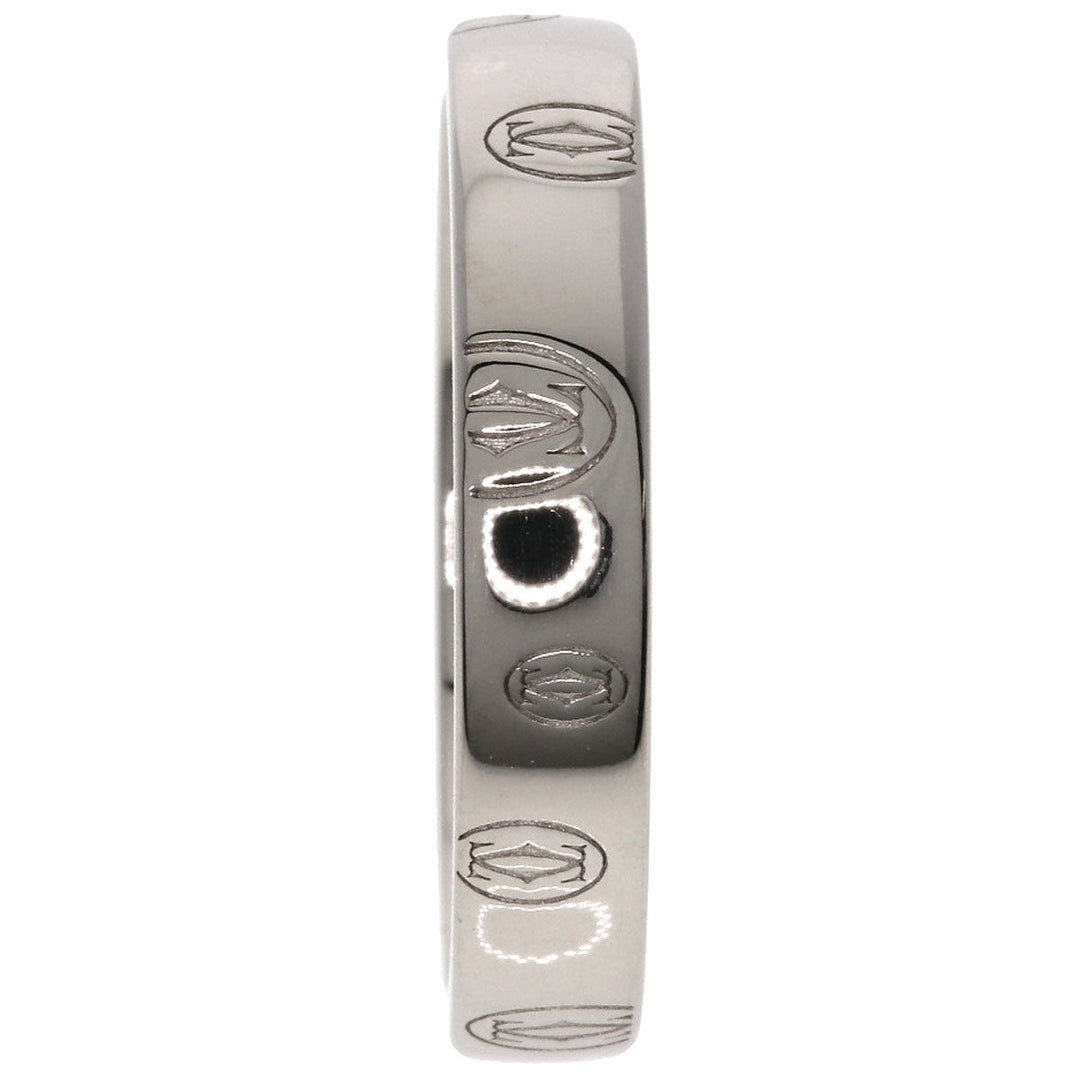 CARTIER Ring K18WG Silver Happy birthday # 59 unisex(Unisex) Used Authentic