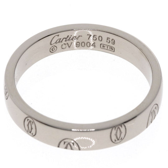 CARTIER Ring K18WG Silver Happy birthday # 59 unisex(Unisex) Used Authentic