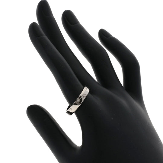 CARTIER Ring K18WG Silver Happy birthday # 59 unisex(Unisex) Used Authentic