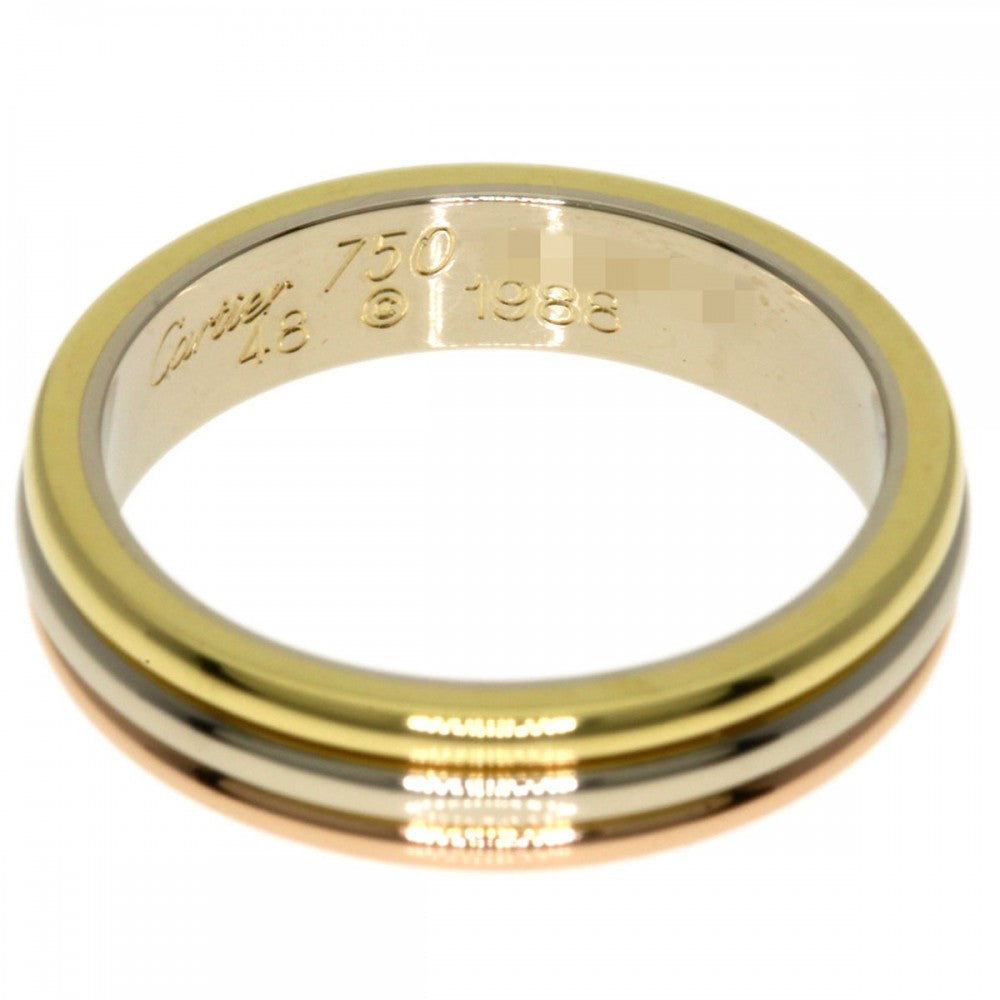CARTIER Ring K18YG , K18WG gold Three colors # 48 Women Used Authentic