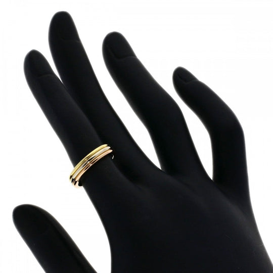 CARTIER Ring K18YG , K18WG gold Three colors # 48 Women Used Authentic