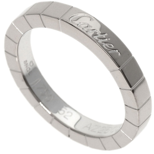 CARTIER Ring K18WG Silver Laniere # 52 Women Used Authentic