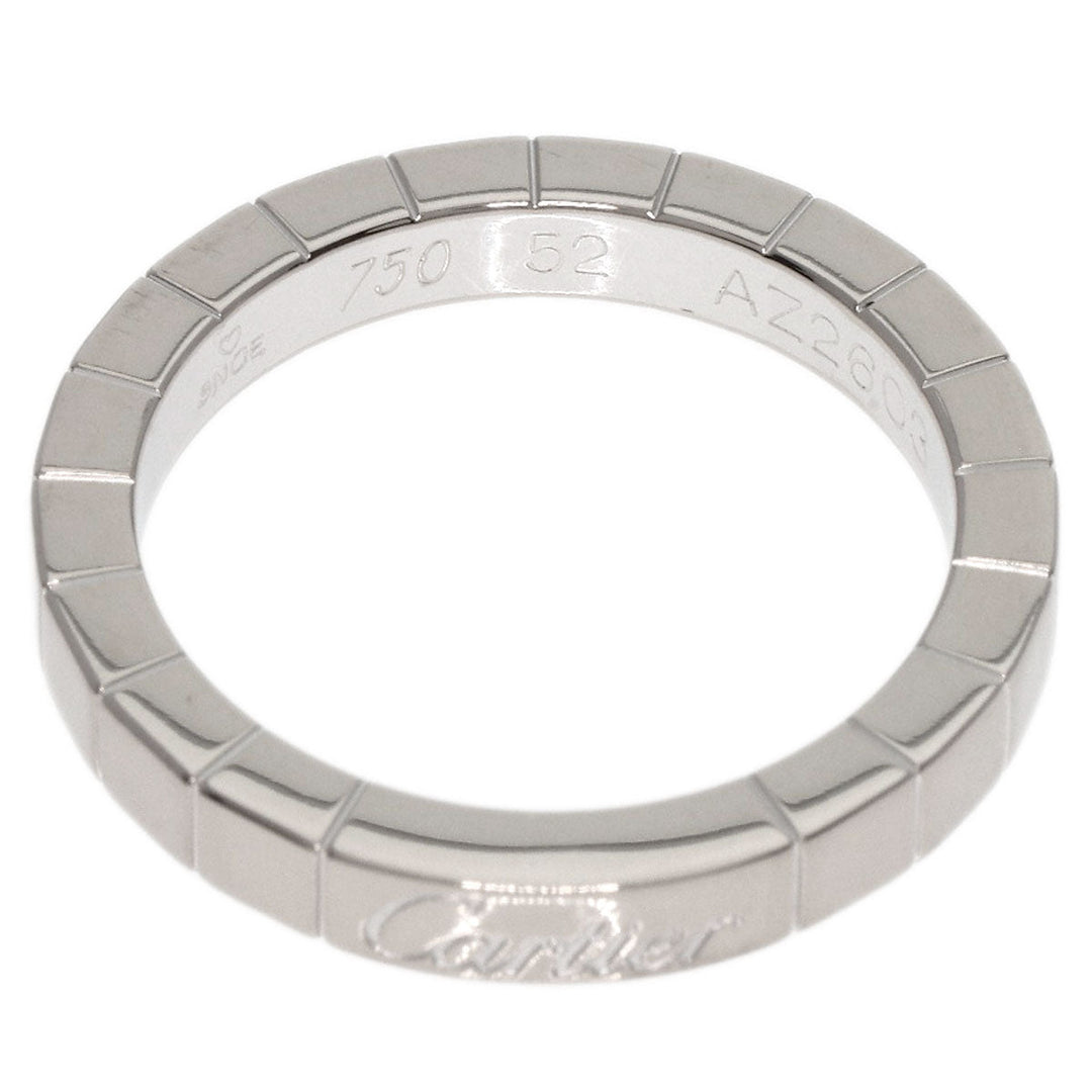 CARTIER Ring K18WG Silver Laniere # 52 Women Used Authentic