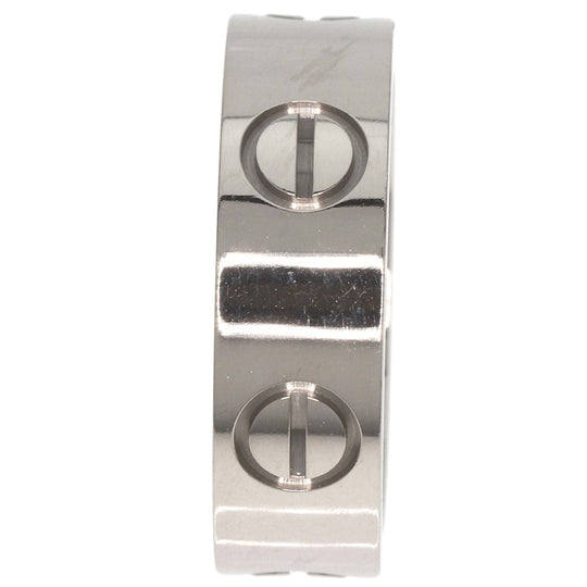 CARTIER Ring K18WG Silver Love Ring #49 Women Used Authentic