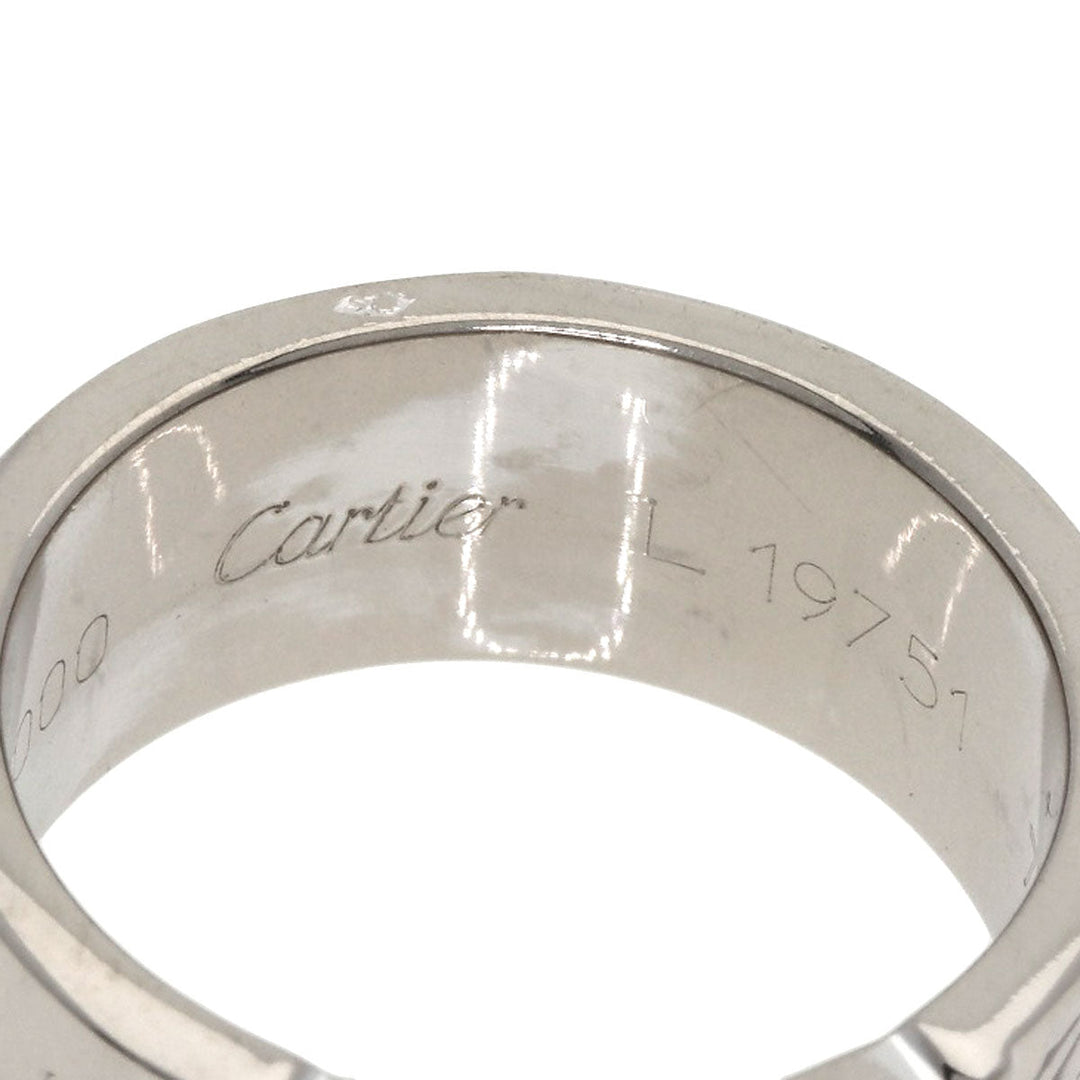 CARTIER Ring K18WG Silver 2C Ring 2000 Christmas Limited #52 Women Used Authentic