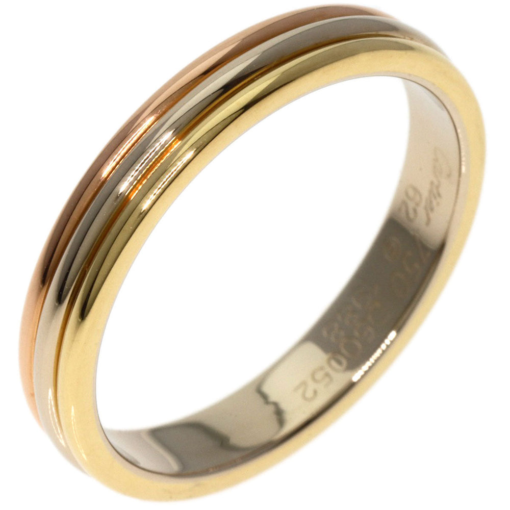 CARTIER Ring K18YG , K18PG , K18WG gold Three Color #62 unisex(Unisex) Used Authentic