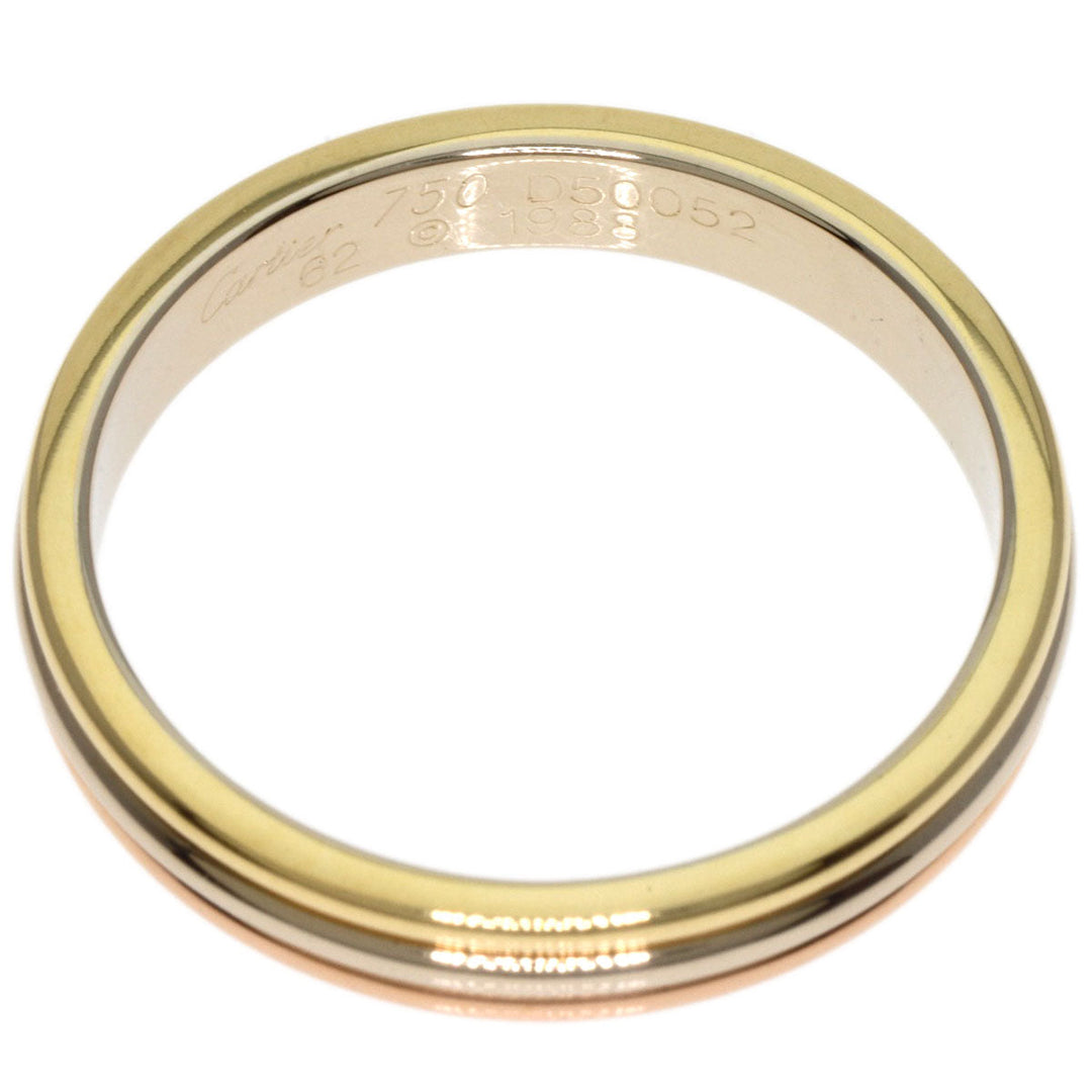 CARTIER Ring K18YG , K18PG , K18WG gold Three Color #62 unisex(Unisex) Used Authentic