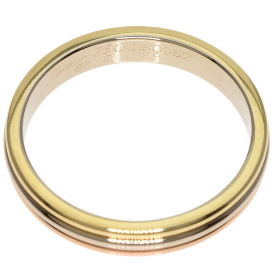 CARTIER Ring K18YG , K18PG , K18WG gold Three Color #62 unisex(Unisex) Used Authentic