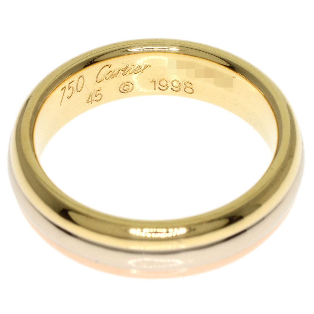 CARTIER Ring K18YG , K18PG , K18WG gold Three Color #45 Women Used Authentic