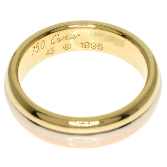 CARTIER Ring K18YG , K18PG , K18WG gold Three Color #45 Women Used Authentic