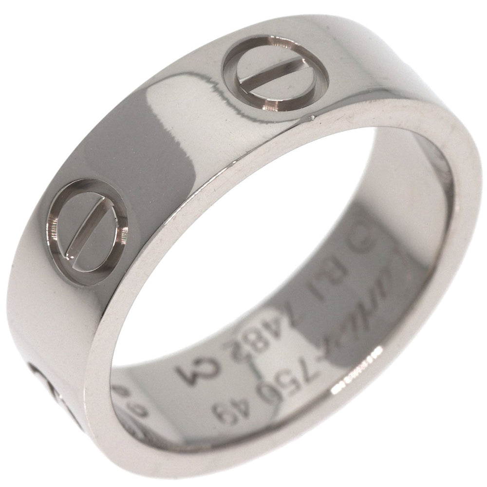 CARTIER Ring K18WG Silver Love Ring #49