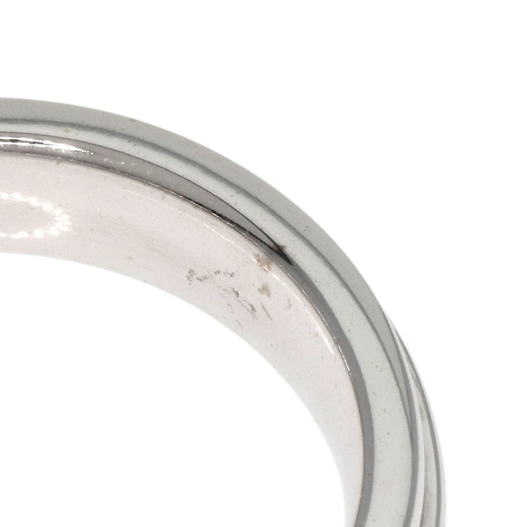 TIFFANY&Co. Ring K18WG Silver T TWO narrow Women Used Authentic