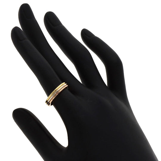 CARTIER Ring K18YG , K18WG , K18PG gold Three Color #51 Women Used Authentic