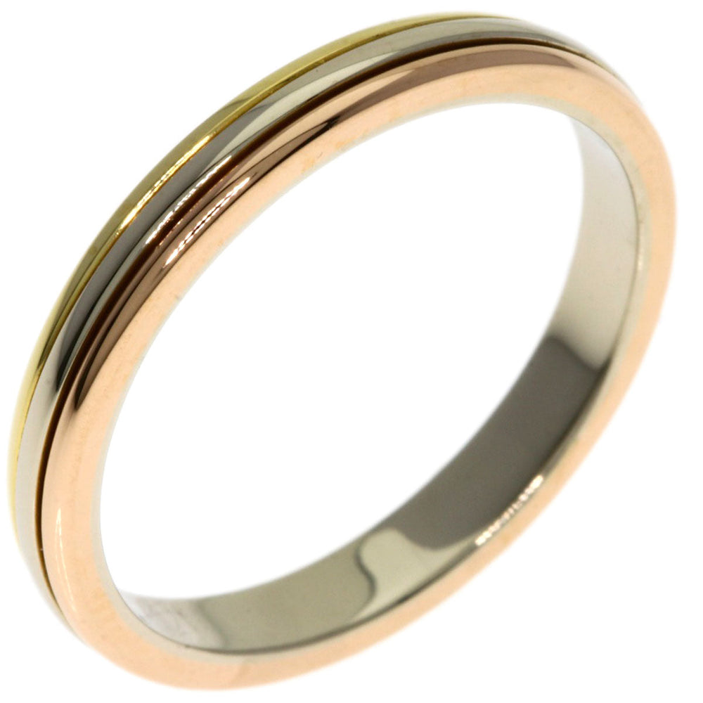 CARTIER Ring K18YG , K18PG , K18WG gold Three Color #57 Women Used Authentic