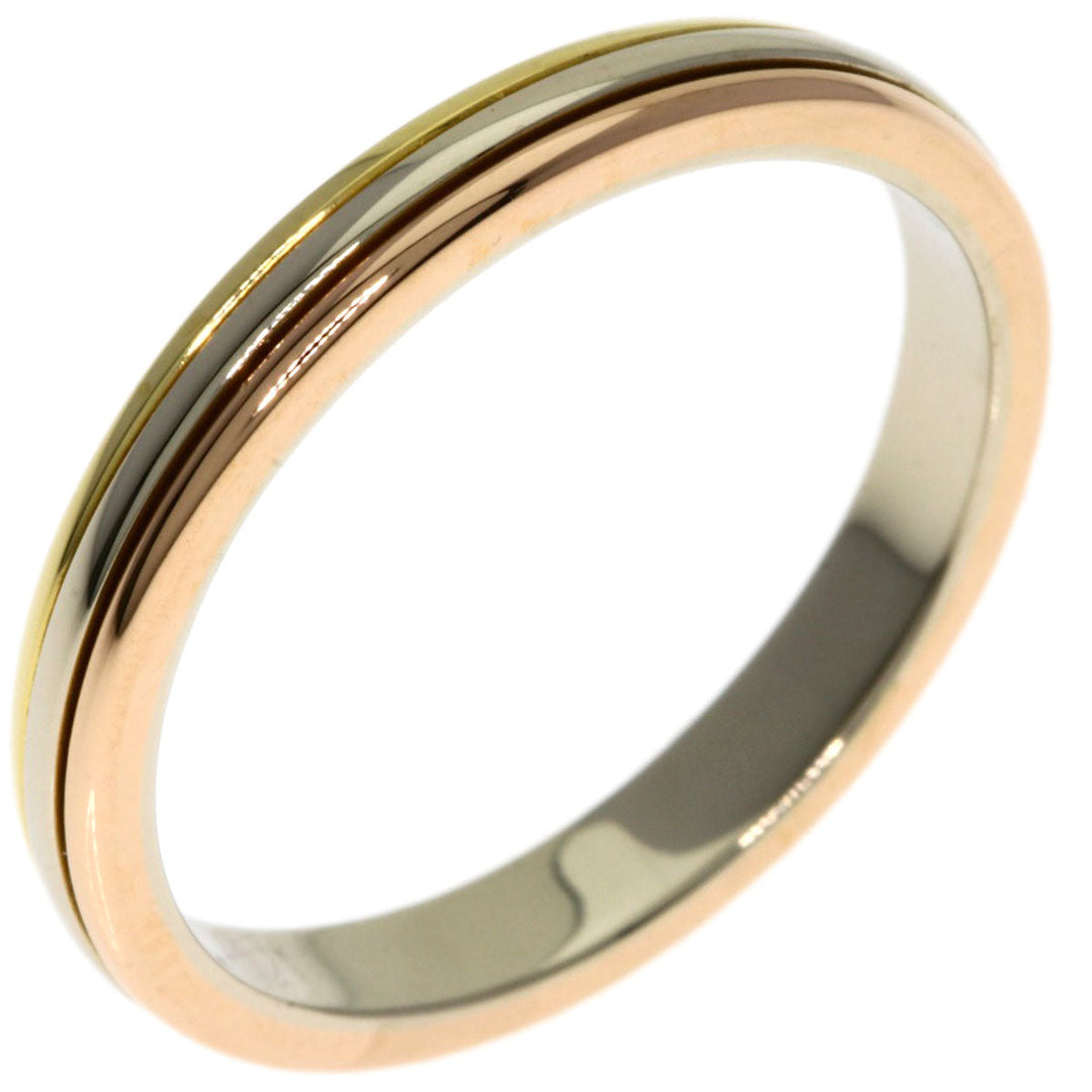 CARTIER Ring K18YG , K18PG , K18WG gold Three Color #57 Women Used Authentic