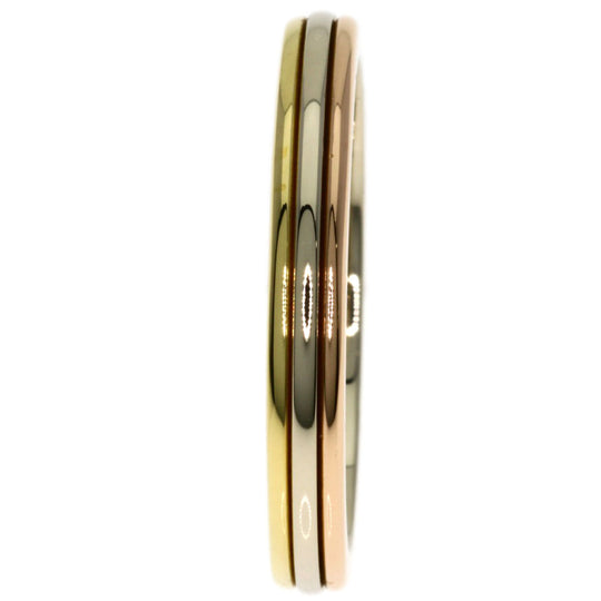 CARTIER Ring K18YG , K18PG , K18WG gold Three Color #57 Women Used Authentic