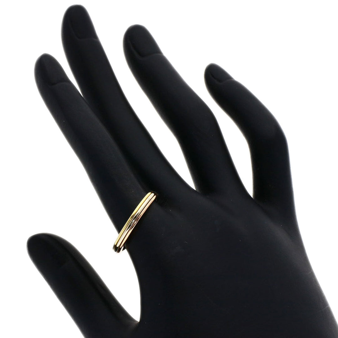 CARTIER Ring K18YG , K18PG , K18WG gold Three Color #57 Women Used Authentic