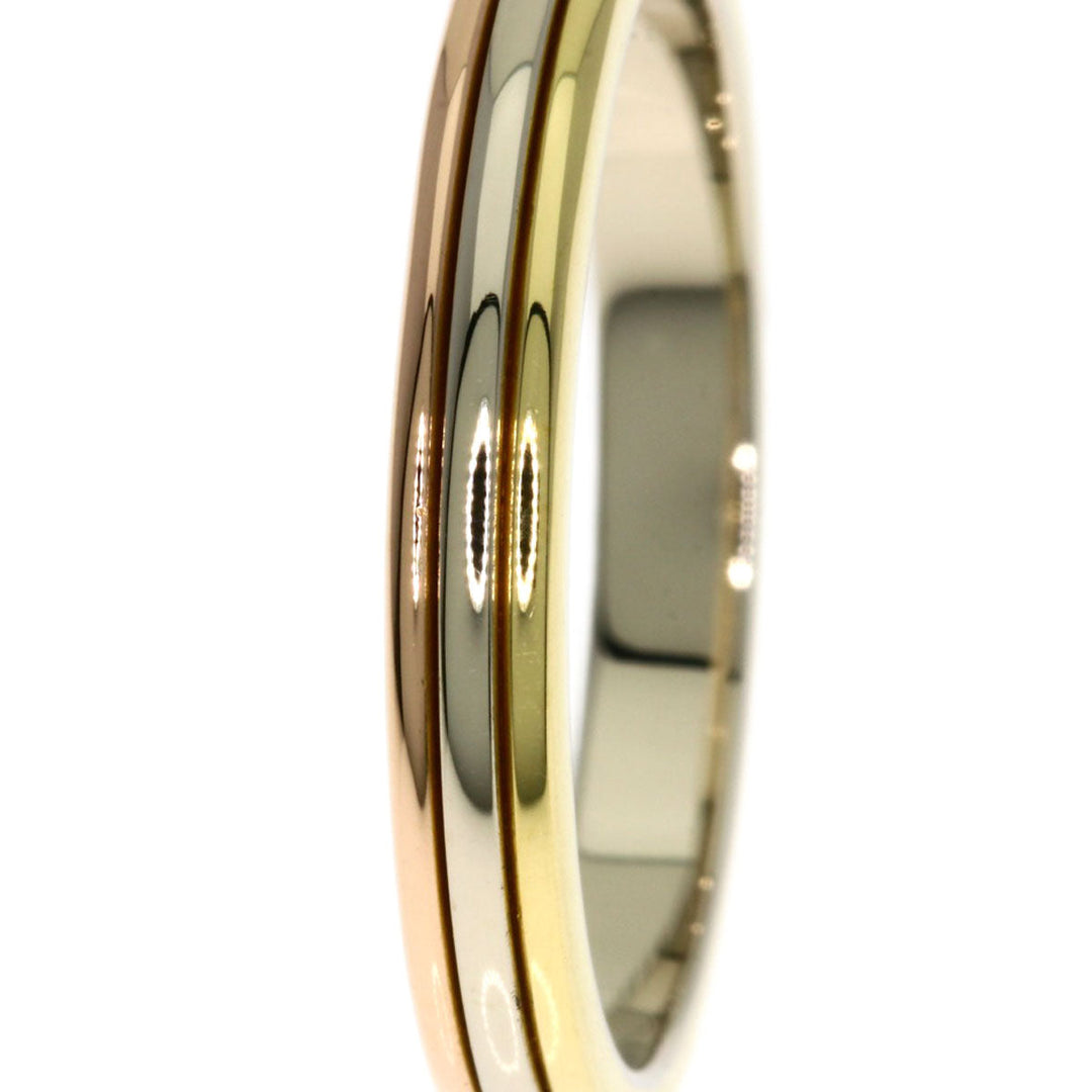 CARTIER Ring K18YG , K18PG , K18WG gold Three Color #57 Women Used Authentic