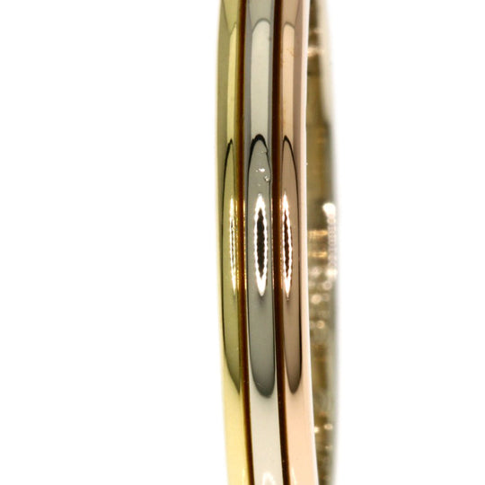 CARTIER Ring K18YG , K18PG , K18WG gold Three Color #57 Women Used Authentic