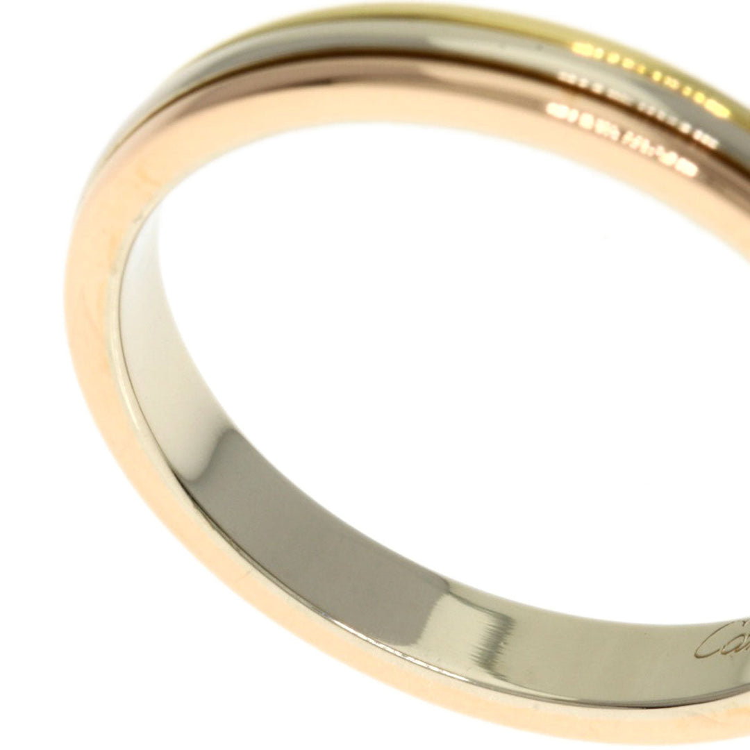 CARTIER Ring K18YG , K18PG , K18WG gold Three Color #57 Women Used Authentic