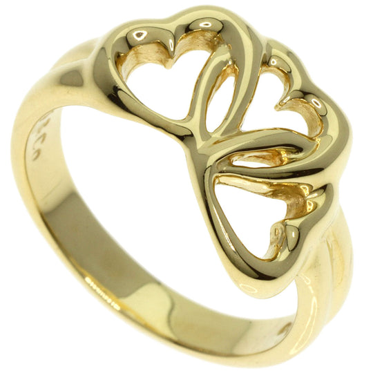TIFFANY&Co. Ring 18K Yellow Gold gold Triple heart Women Used Authentic