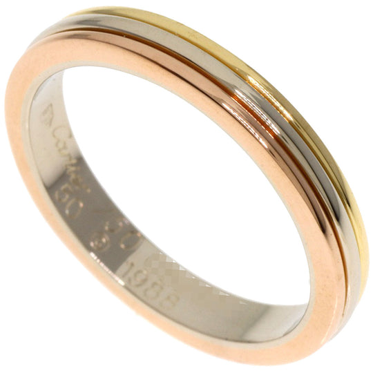CARTIER Ring K18YG , K18WG , K18PG gold Three color # 50 Women Used Authentic