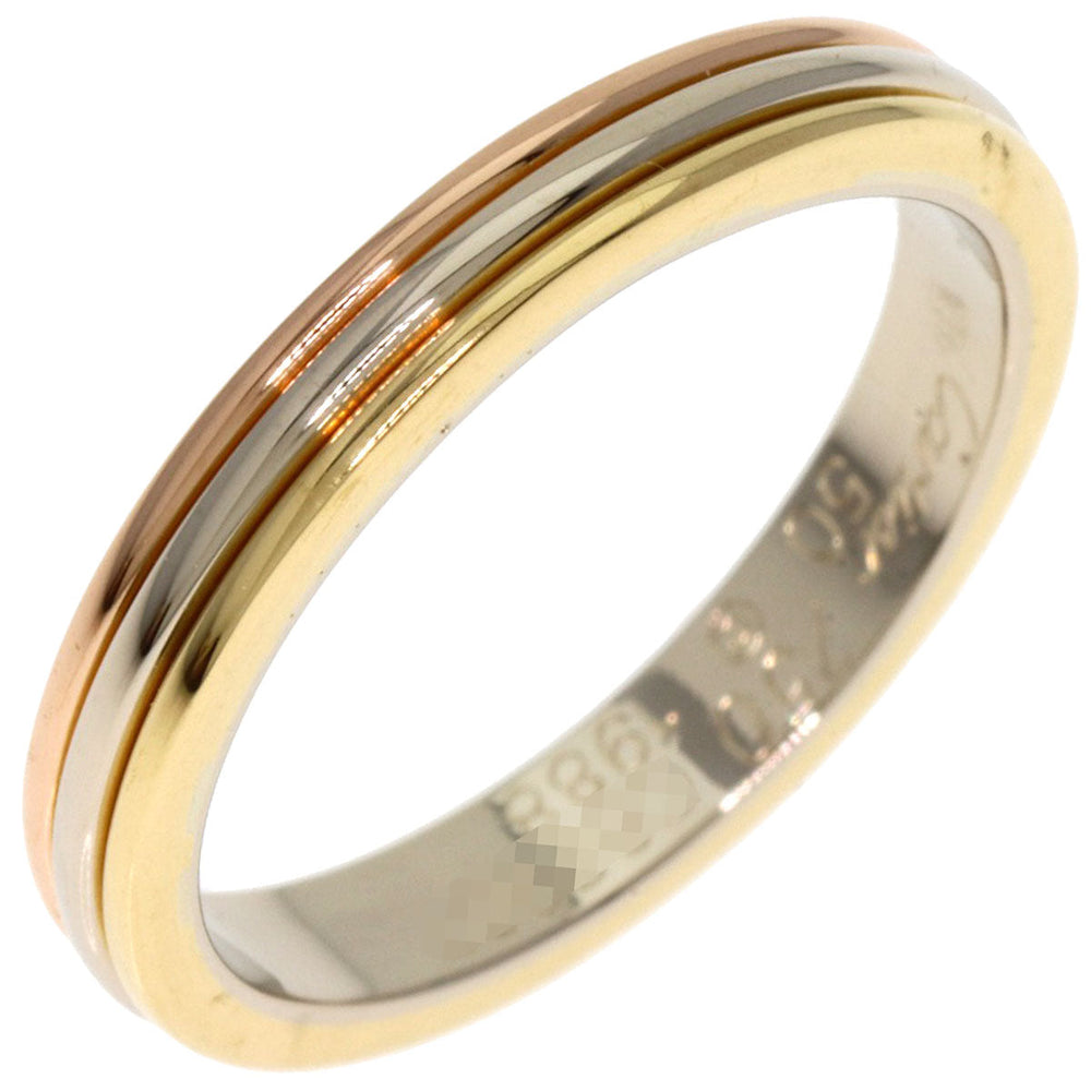 CARTIER Ring K18YG , K18WG , K18PG gold Three color # 50 Women Used Authentic