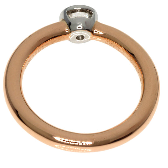TIFFANY&Co. Ring K18PG , PT950 gold Bezel ring 1P diamond Women Used Authentic