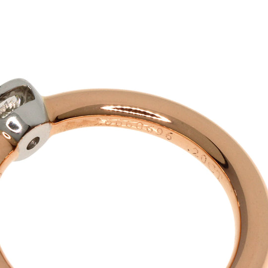 TIFFANY&Co. Ring K18PG , PT950 gold Bezel ring 1P diamond Women Used Authentic