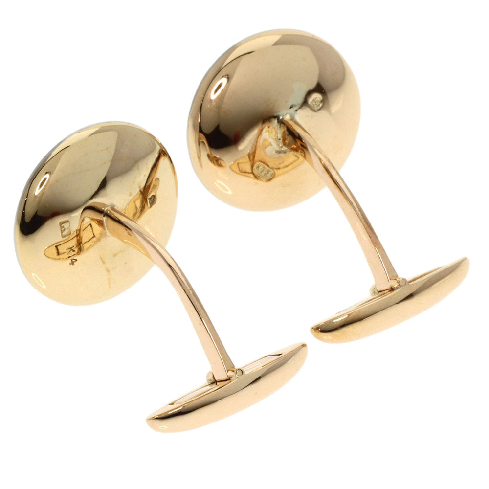 MIKIMOTO cuffs K14YG , K14WG Silver Pearl mens Used Authentic