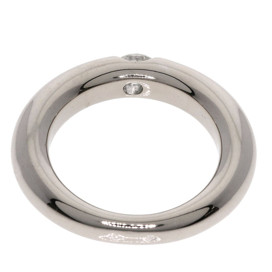 CARTIER Ring K18WG Silver Ellipse ring diamond #48 Women Used Authentic