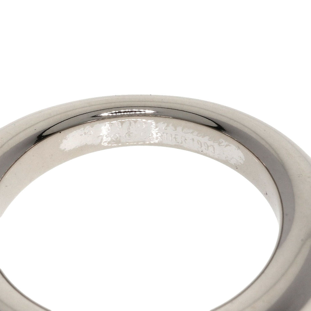 CARTIER Ring K18WG Silver Ellipse ring diamond #48 Women Used Authentic