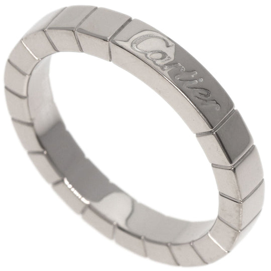 CARTIER Ring K18WG Silver Laniere # 52 Women Used Authentic