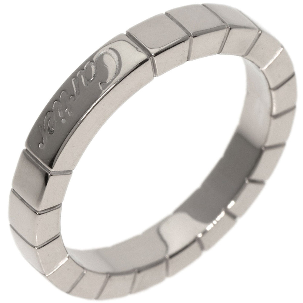 CARTIER Ring K18WG Silver Laniere # 52 Women Used Authentic