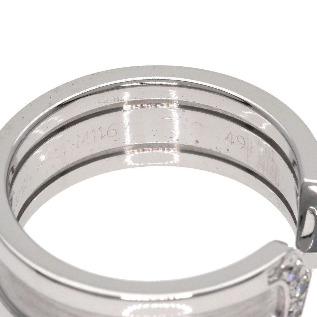 CARTIER Ring K18WG Silver C2 Ring Diamond #49 Women Used Authentic